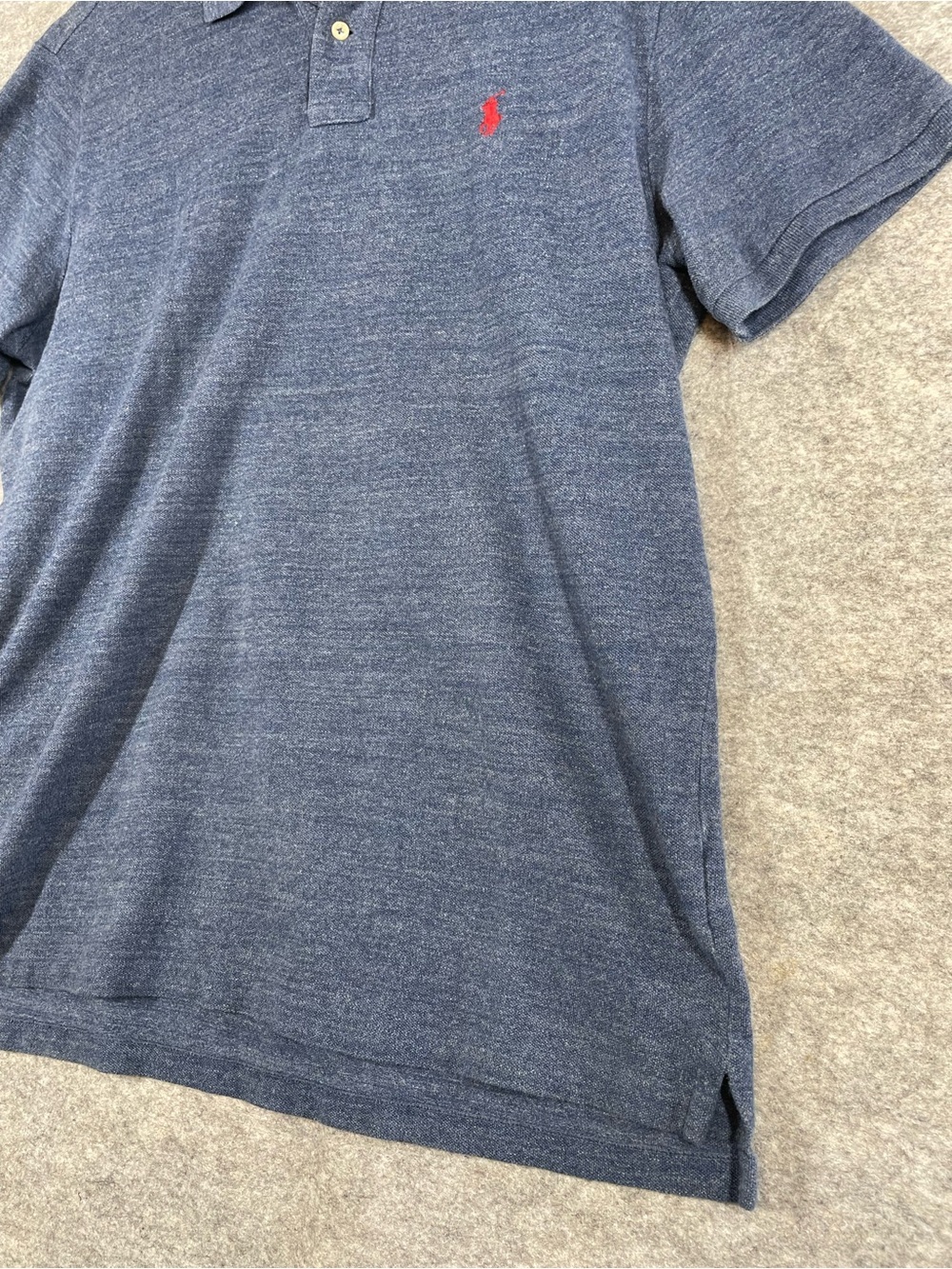 Polo Ralph Lauren Custom Slim Fit Polo Shirt Blue XL Classic Casual Golf - Picture 6 of 16